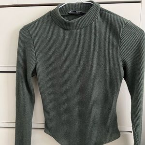 Green turtleneck bodysuit - super soft fabric